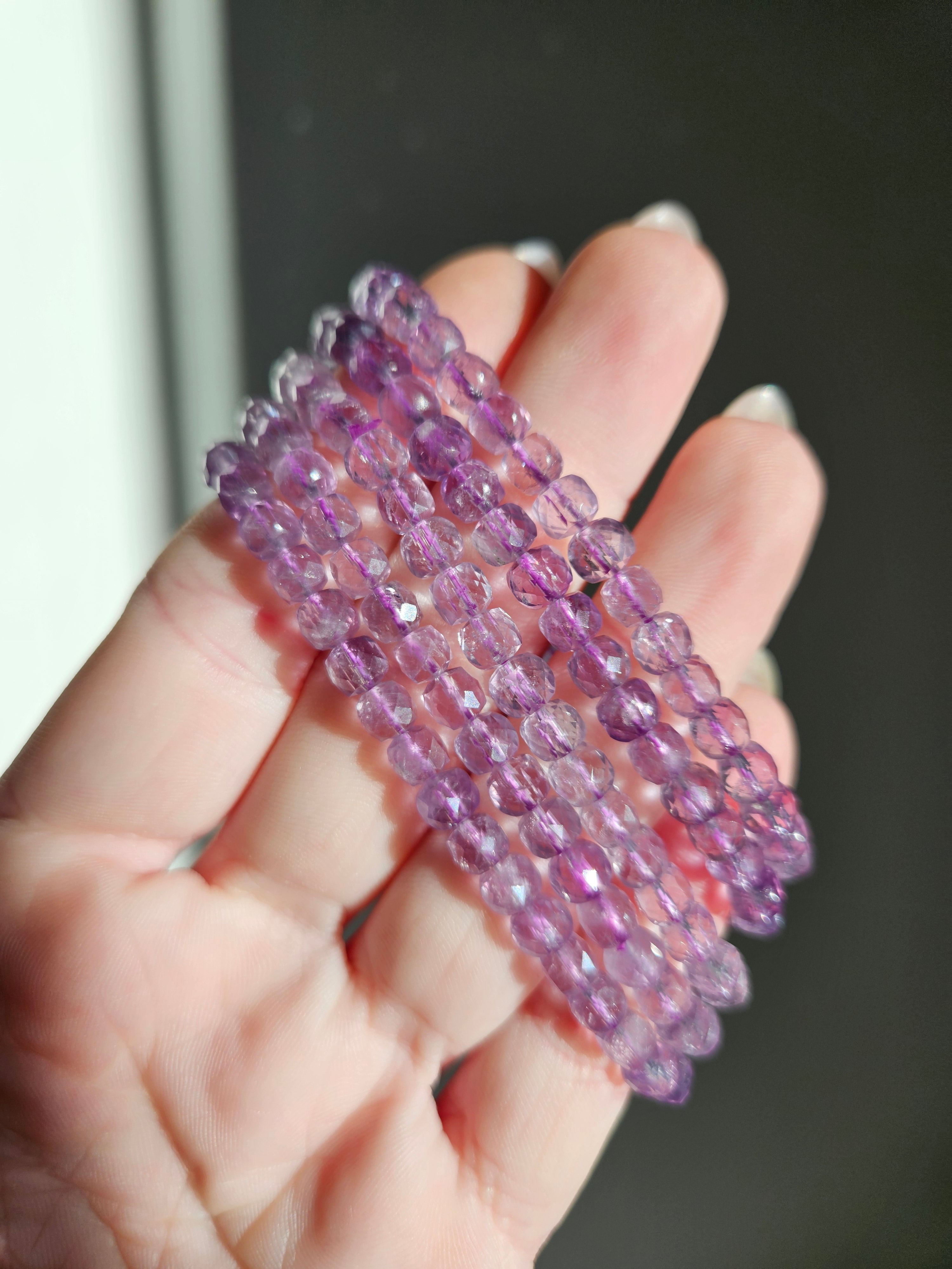 Amethyst Faceted bracelet | 5mm