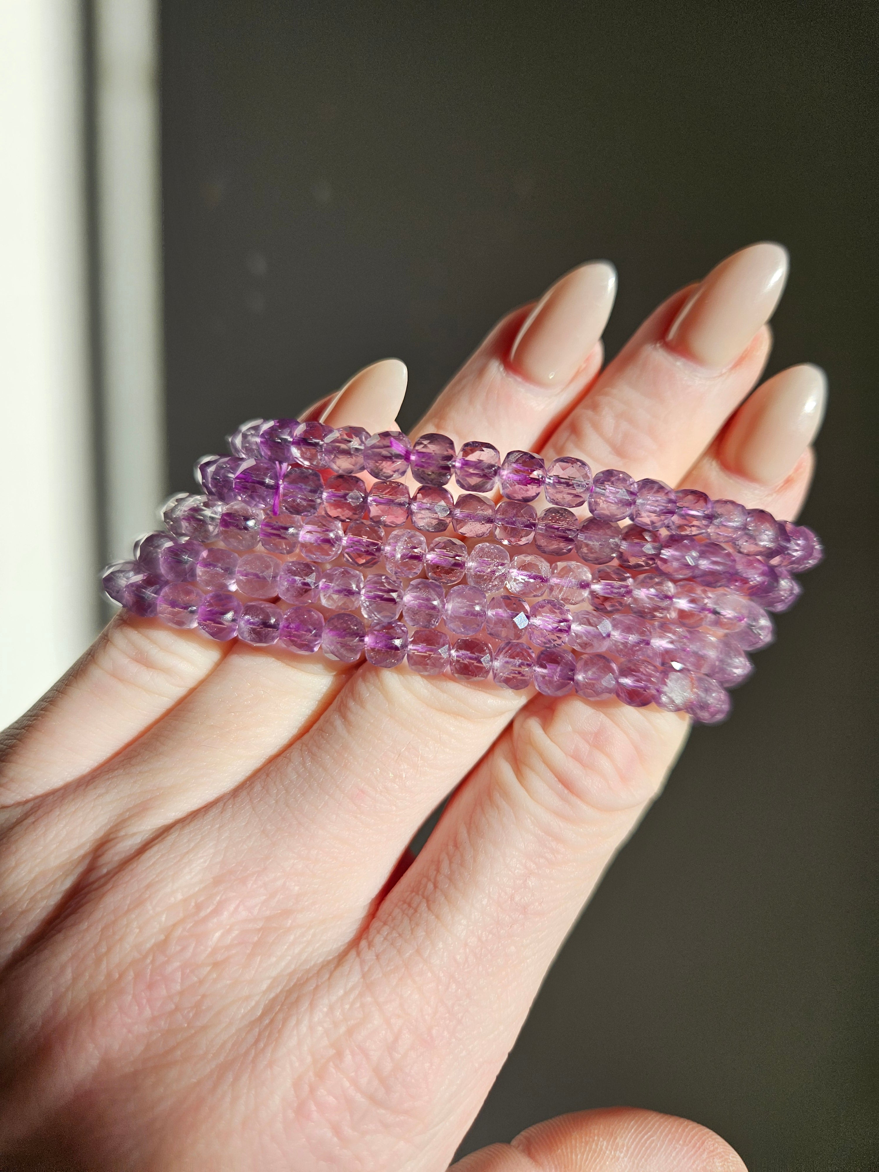 Amethyst Faceted bracelet | 5mm