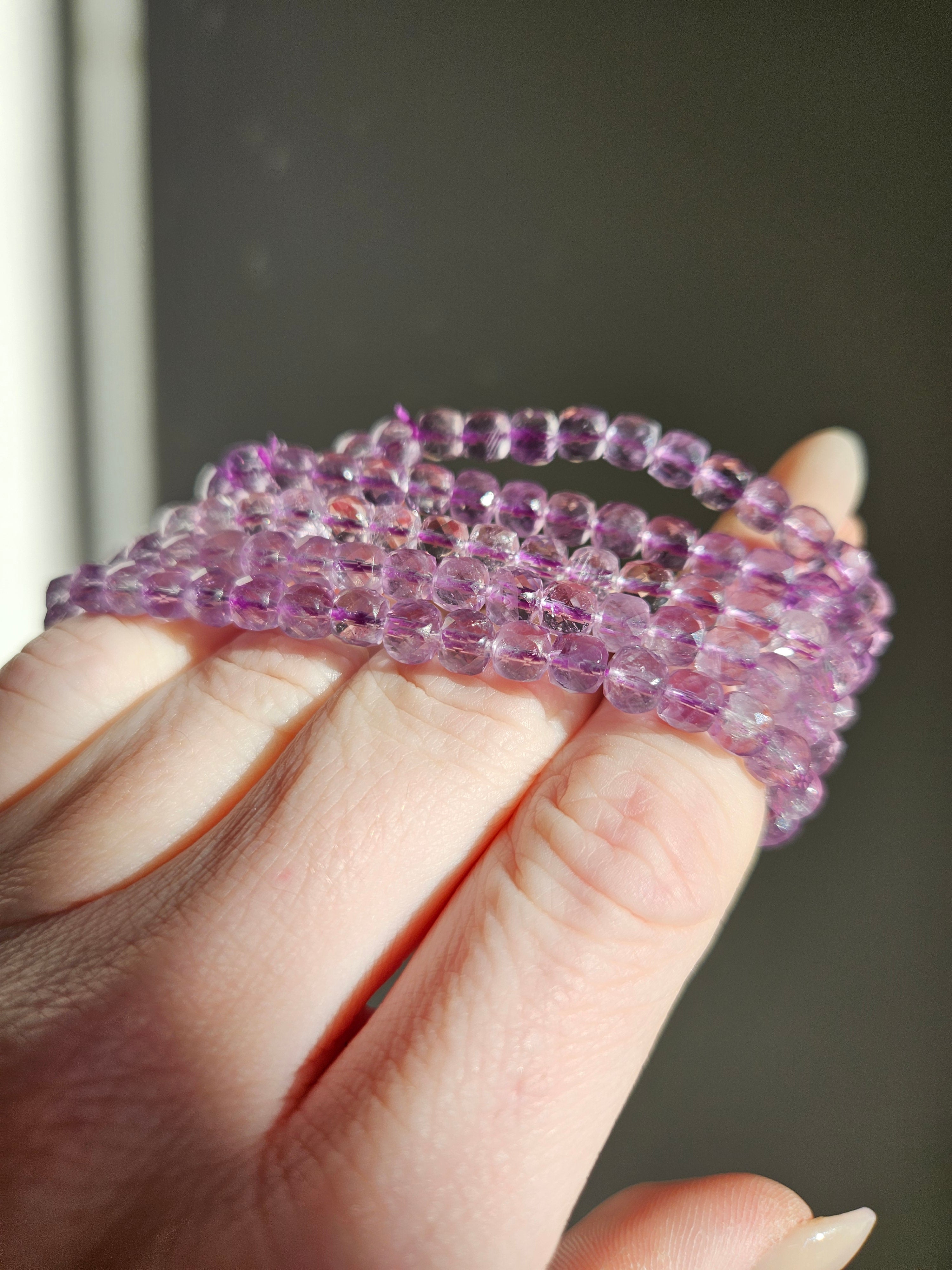 Amethyst Faceted bracelet | 5mm