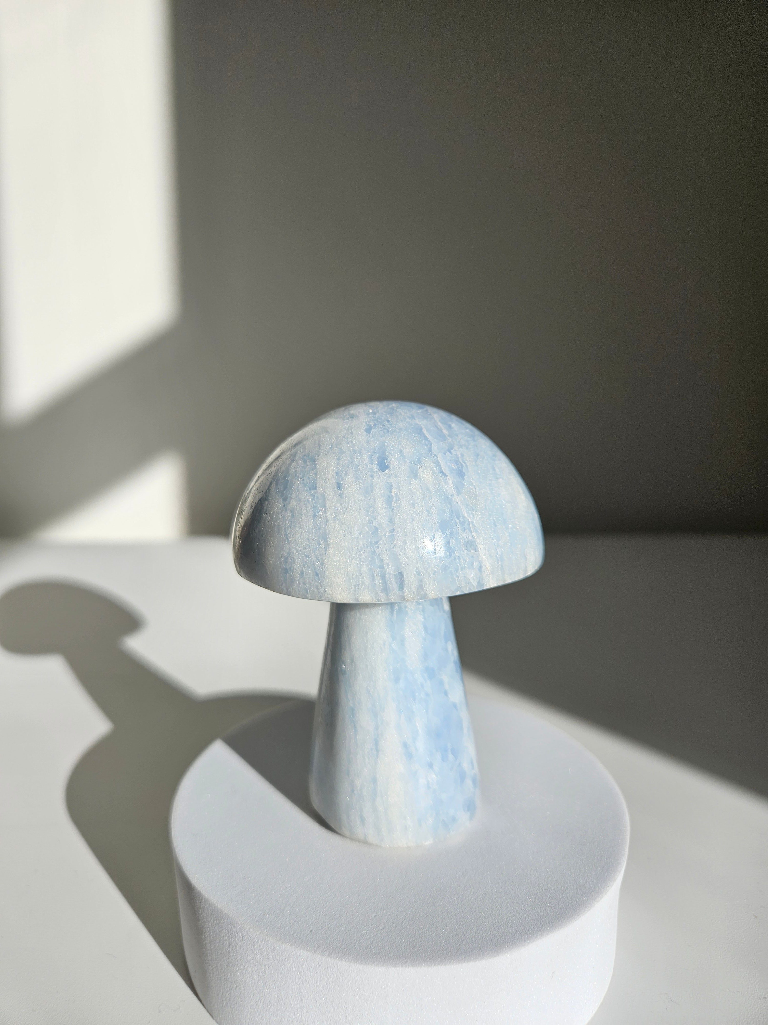 Blue Calcite Mushroom 001