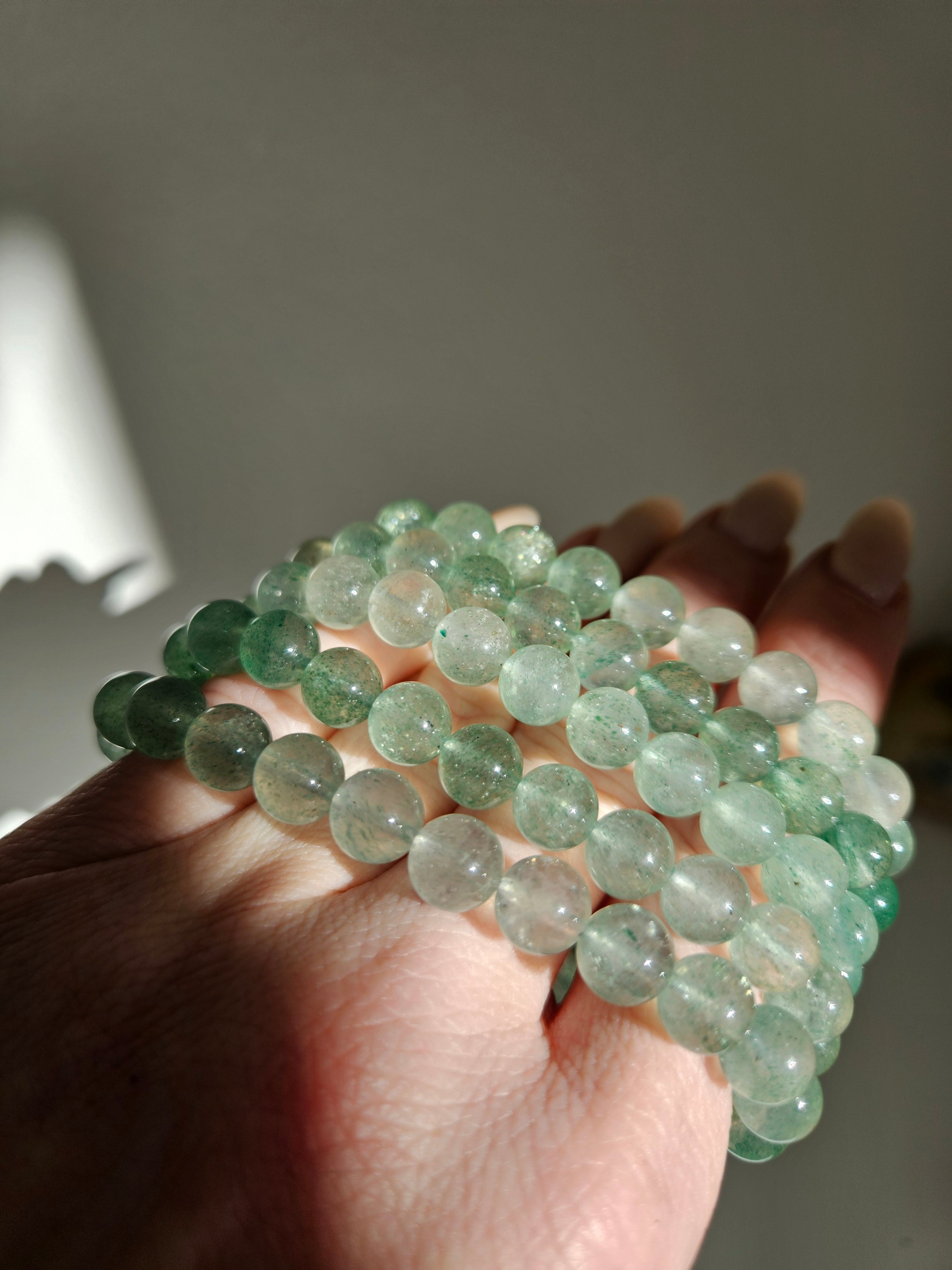 Green Strawberry Quartz Bracelet | 8mm