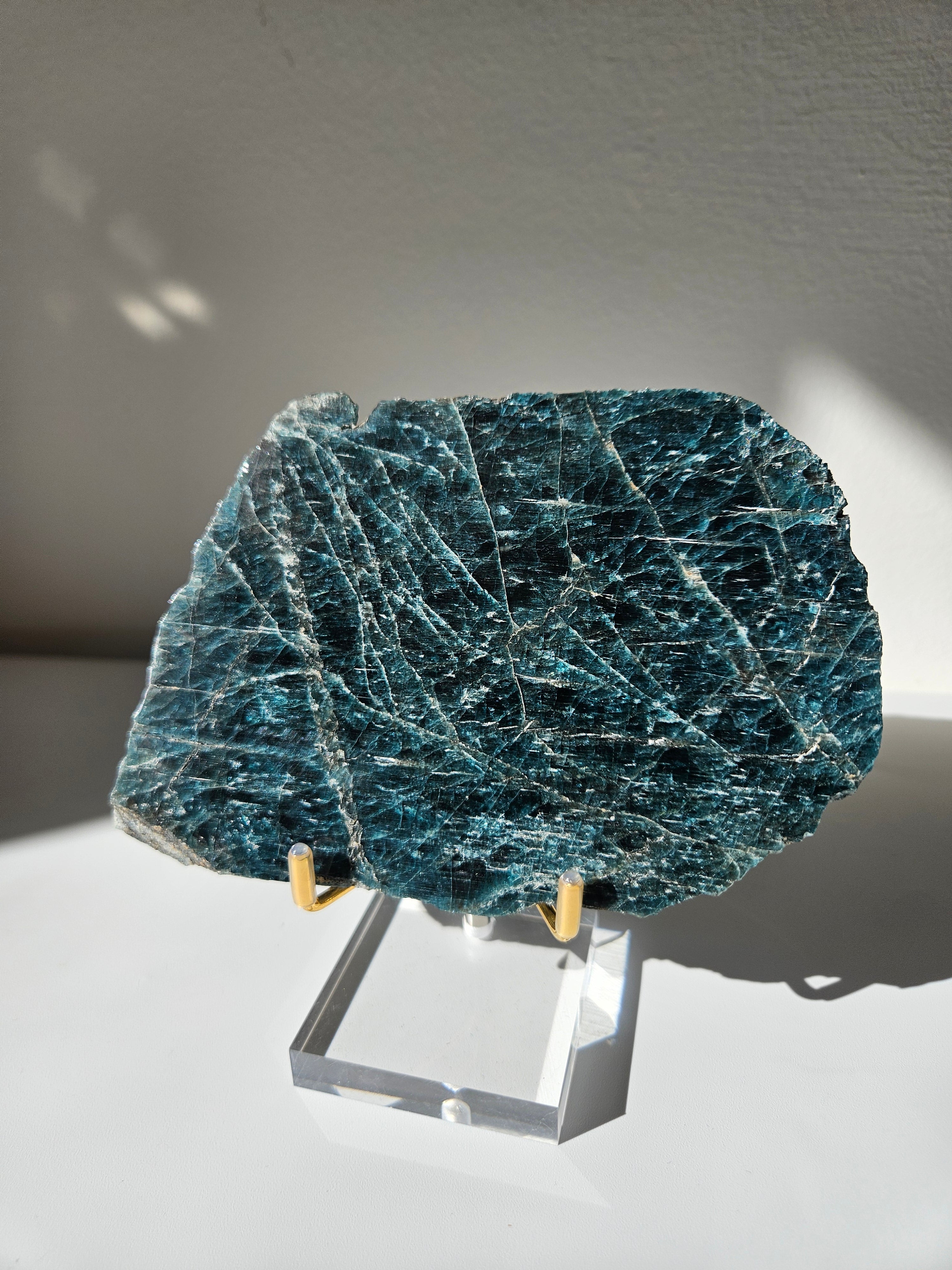 Blue Apatite Slab 002