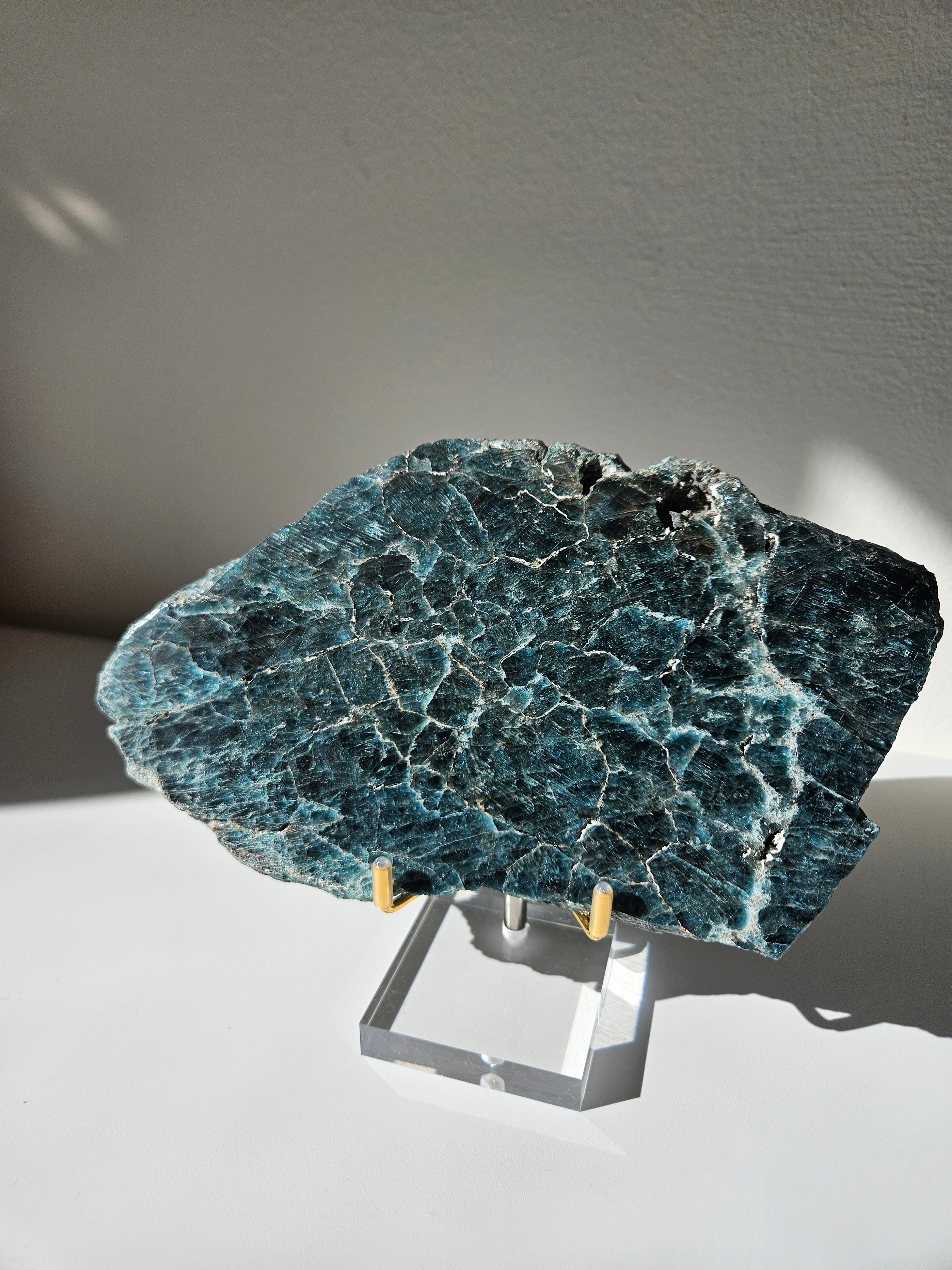 Blue Apatite Slab 003