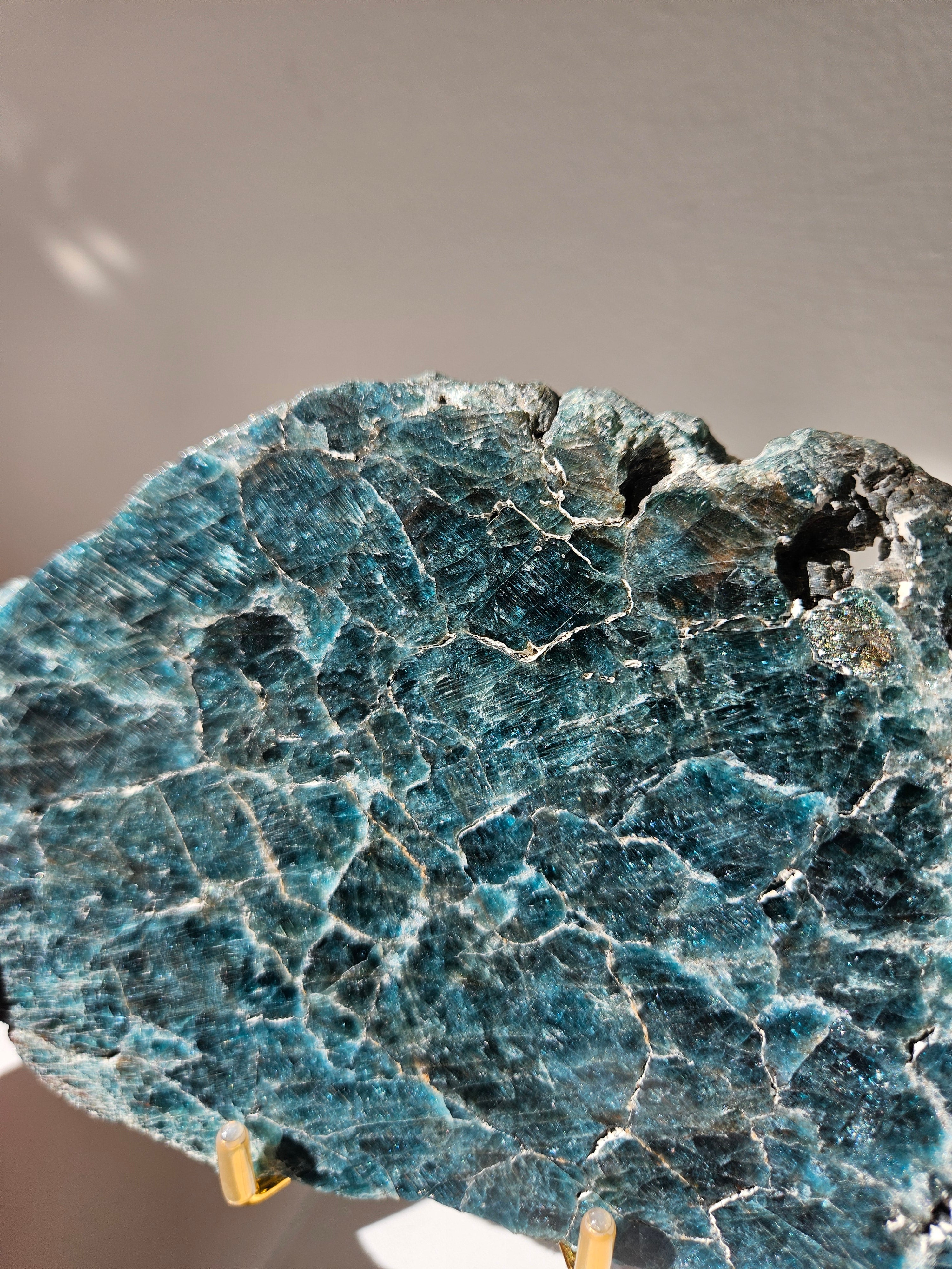 Blue Apatite Slab 003