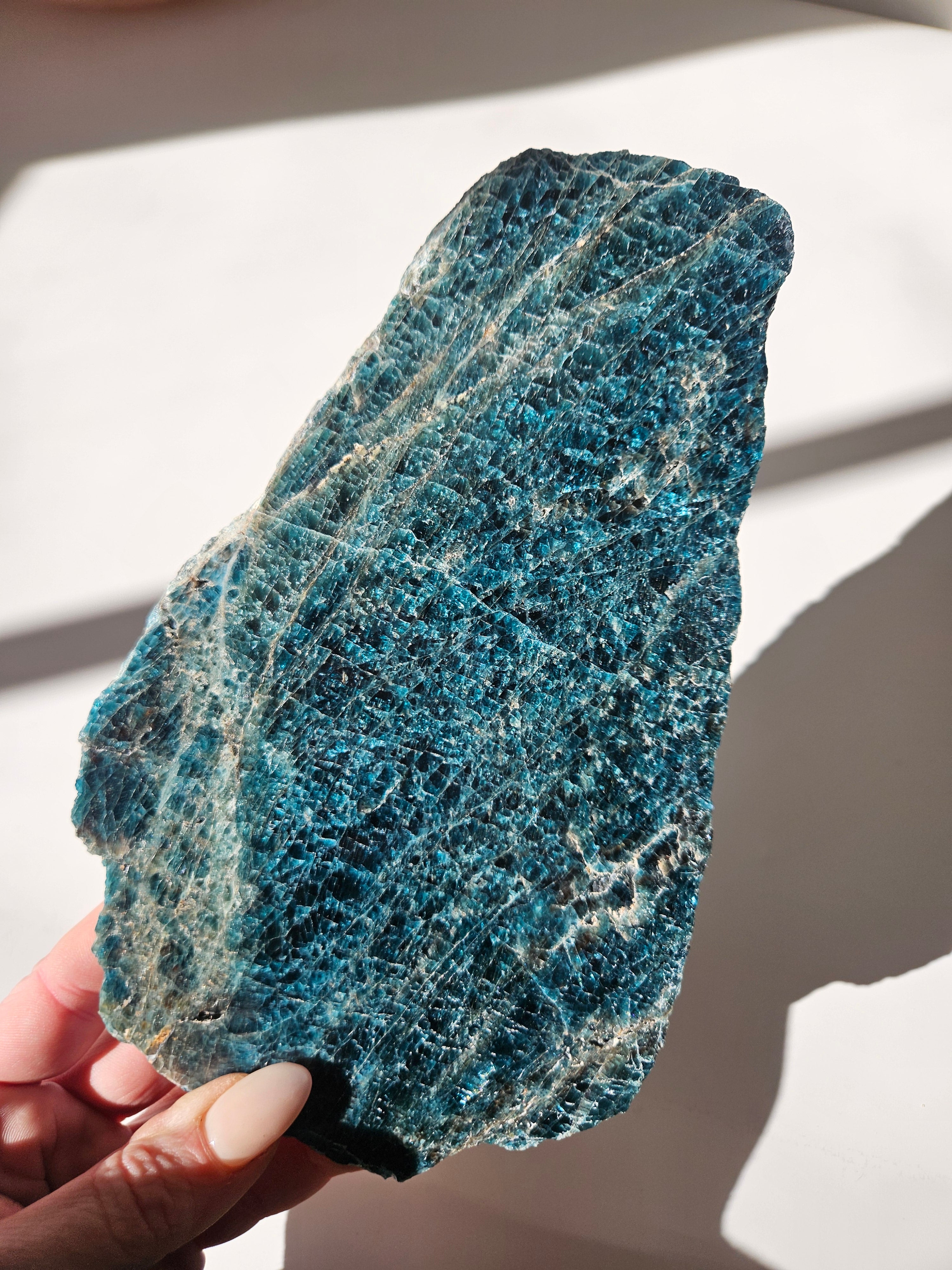 Blue Apatite Slab 004