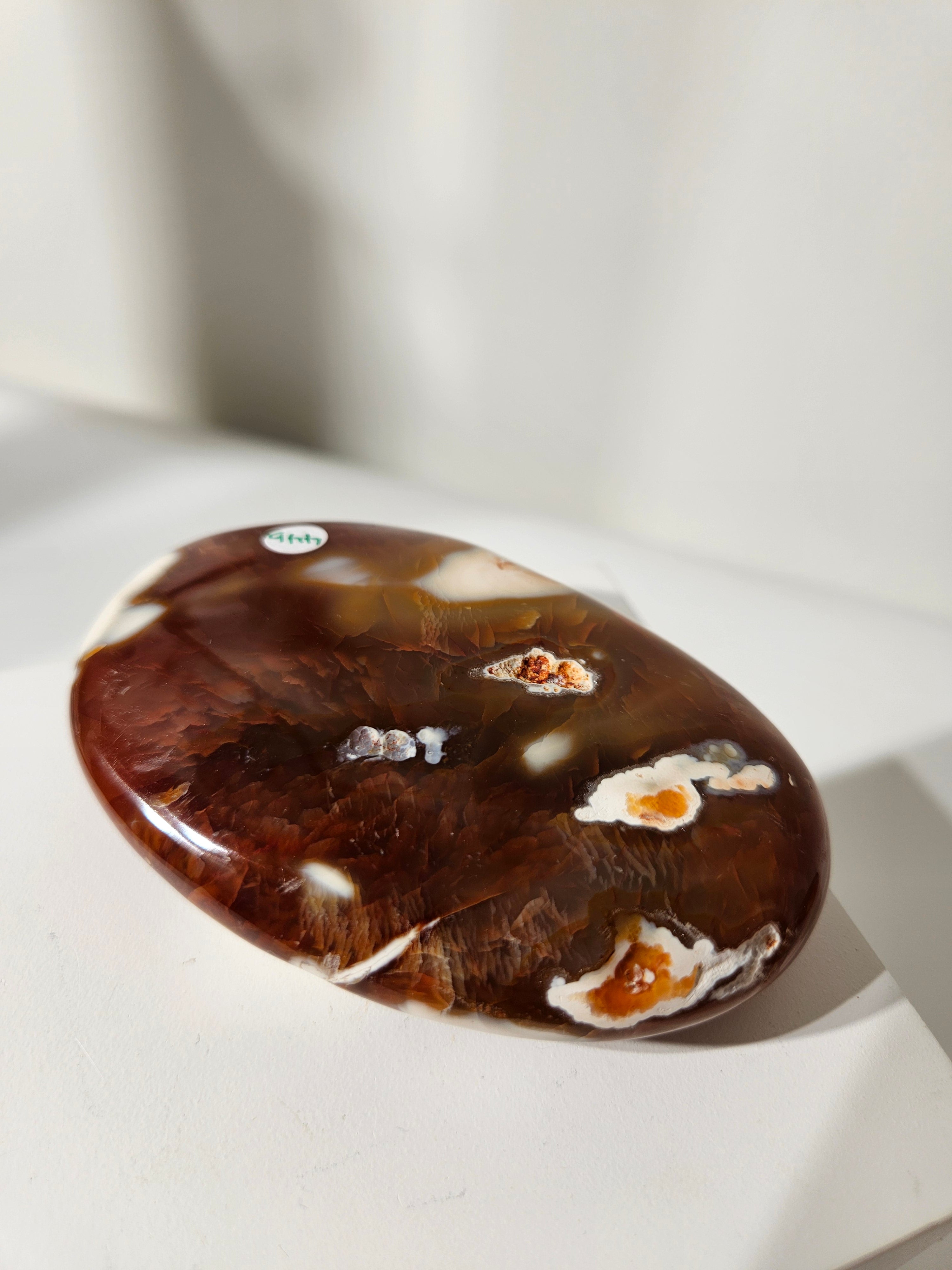 Orca agate x Carnelian Palmstone 006