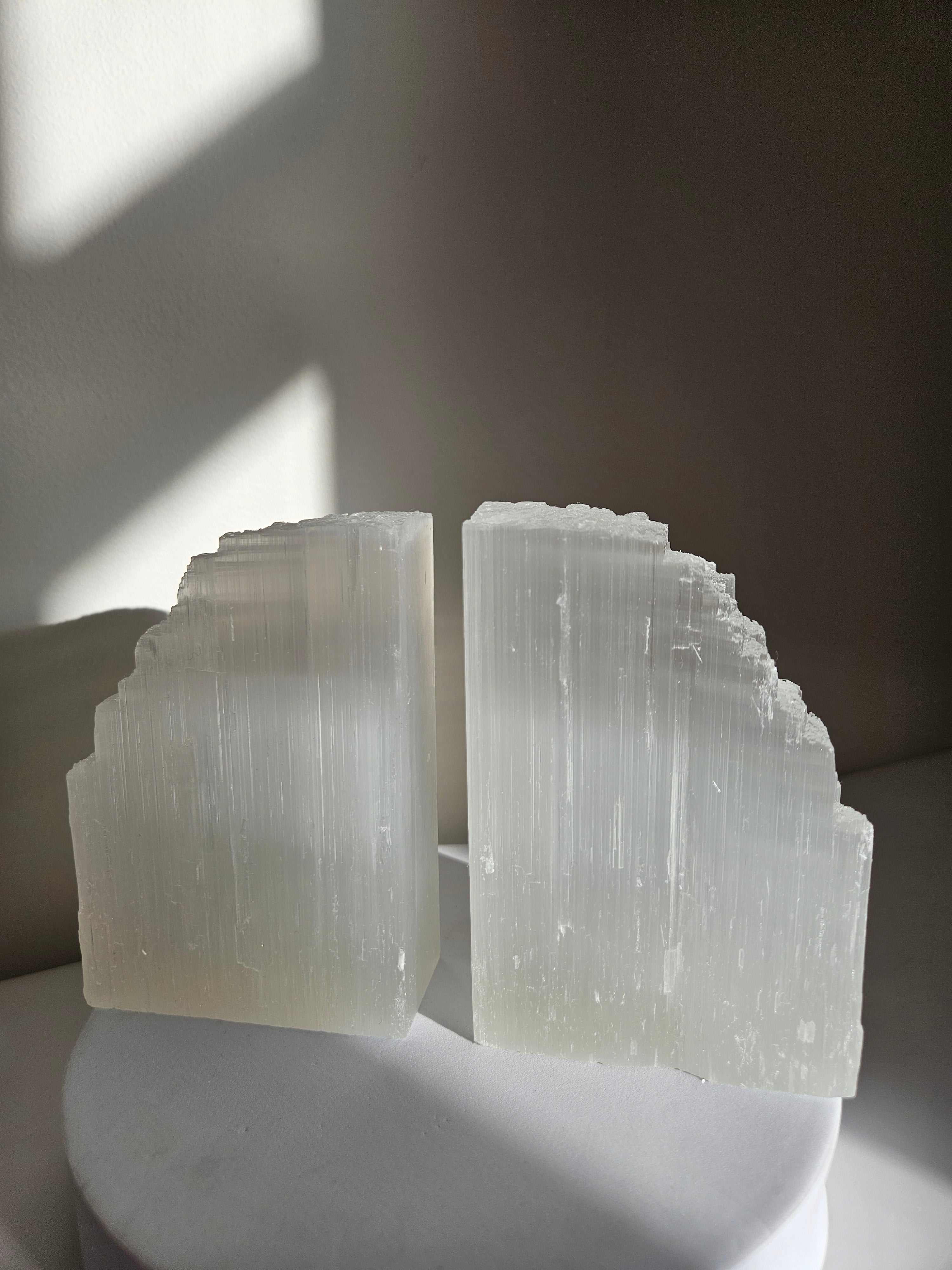 Selenite Bookends | preorder